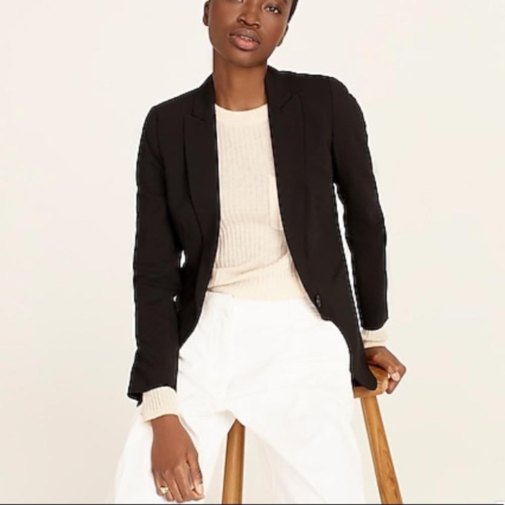 J Crew GRAY Petite Parke blazer in Italian stretch wool J5384